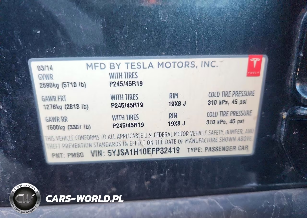 2014 Tesla Model S VIN:5YJSA1H10EFP32419 - 12