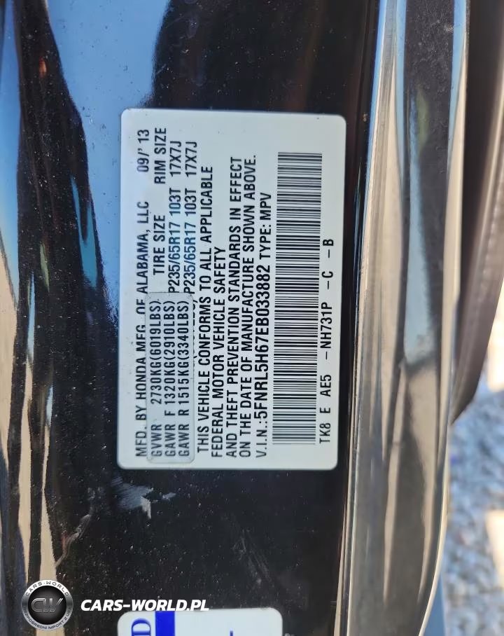2014 Honda Odyssey Exl VIN:5FNRL5H67EB033882 - 13