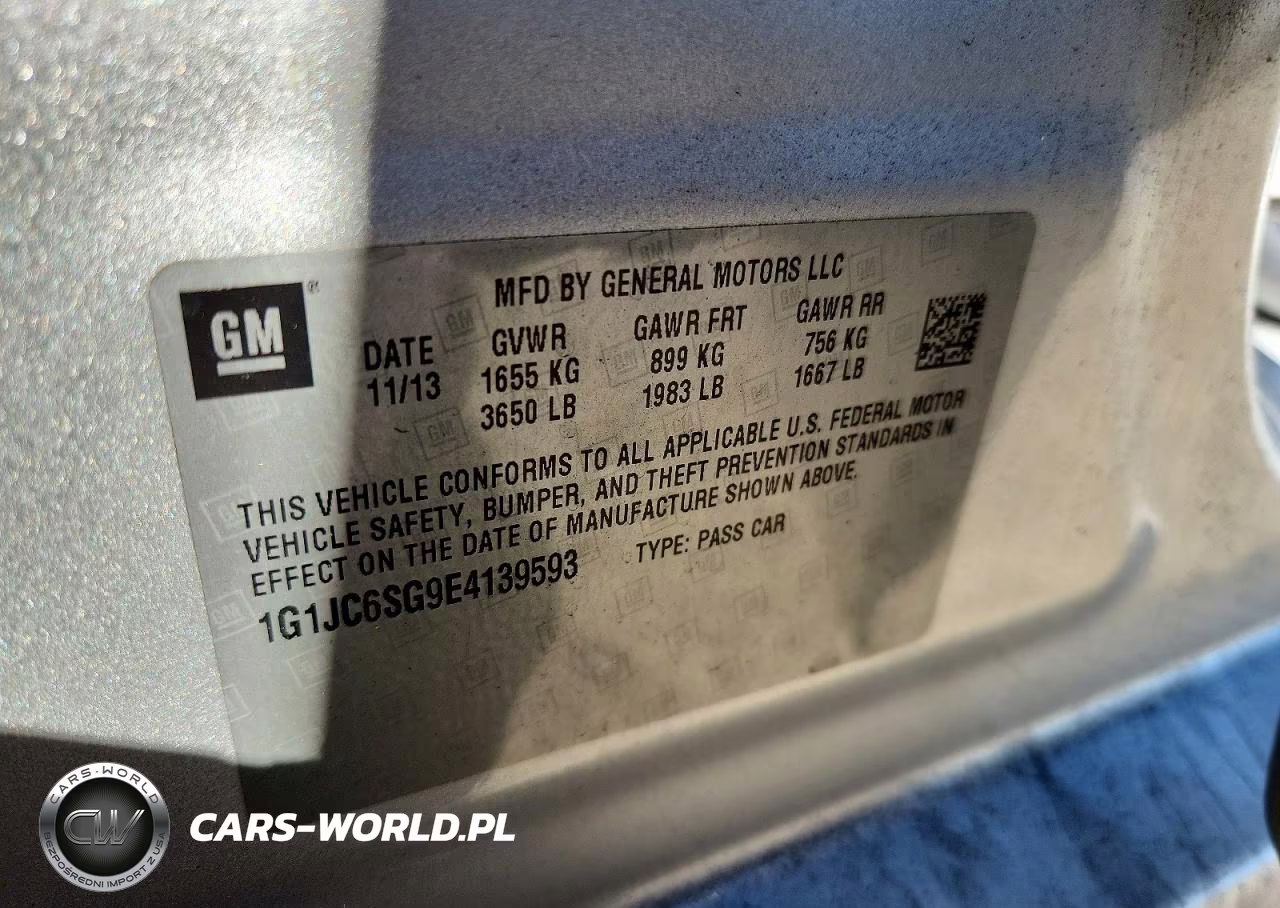 2014 Chevrolet Sonic Lt VIN:1G1JC6SG9E4139593 - 13