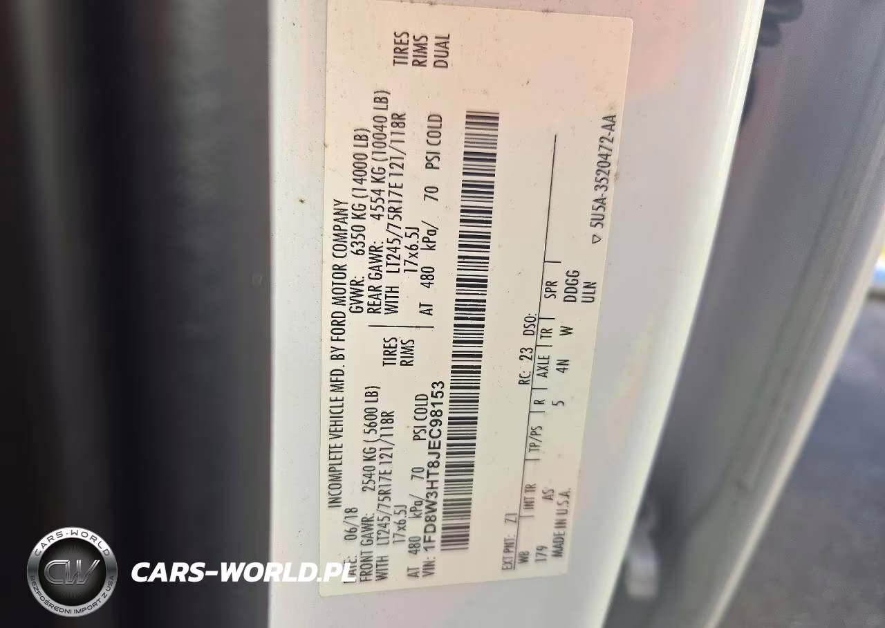 2018 Ford F350 Super Duty VIN:1FD8W3HT8JEC98153 - 12