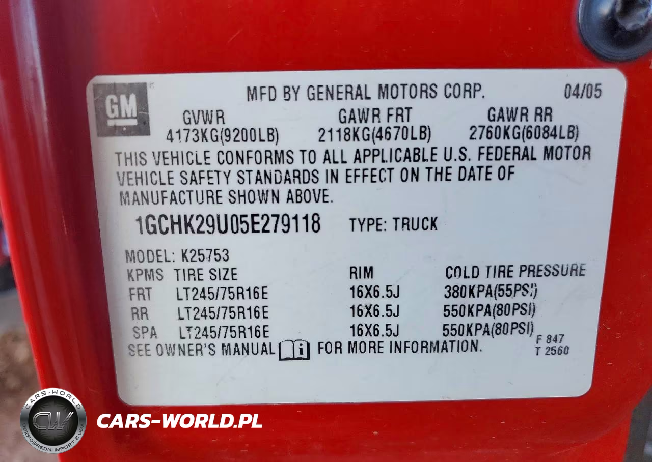 2005 Chevrolet Silverado K2500 Heavy Duty VIN:1GCHK29U05E279118 - 12