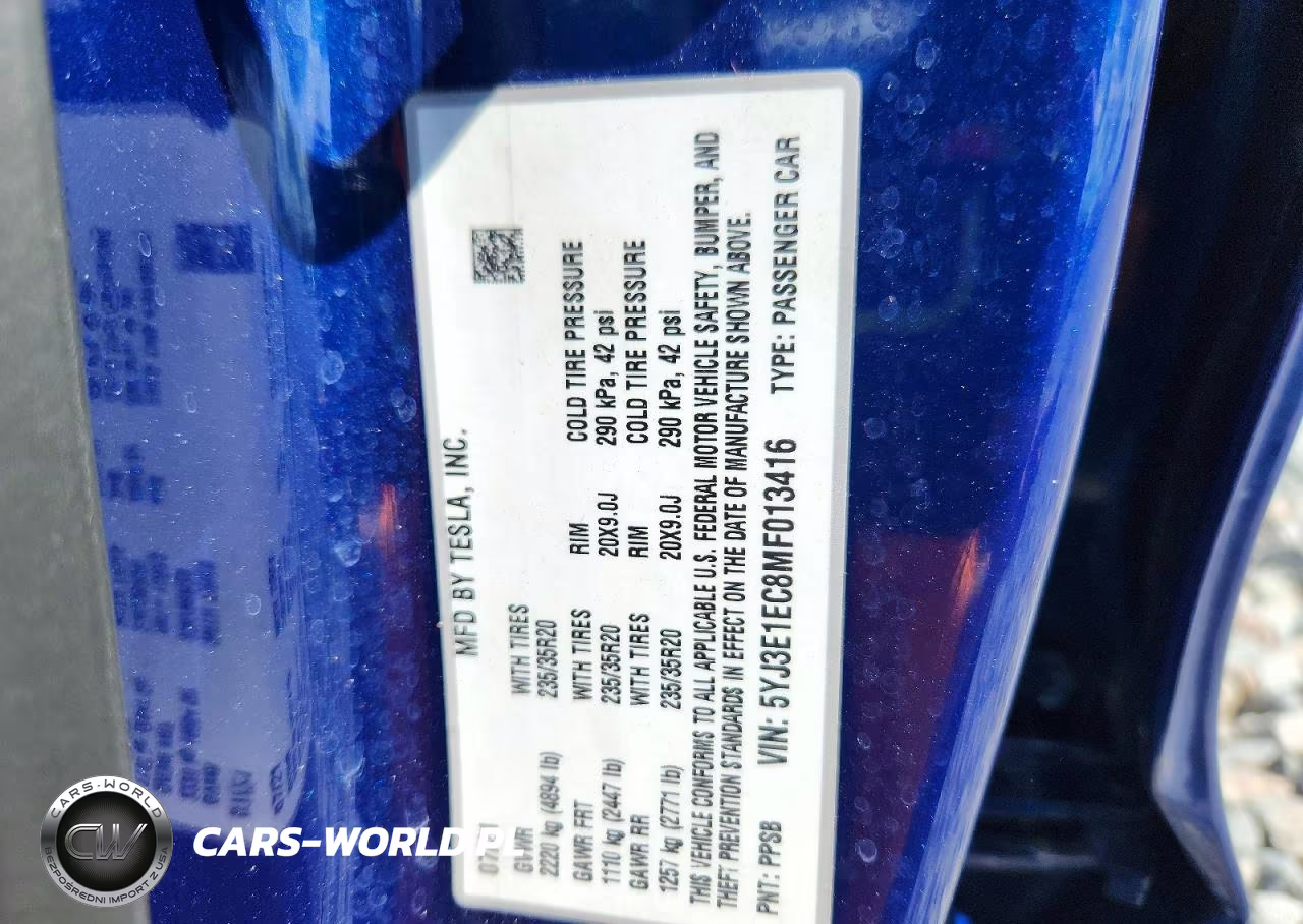 2021 Tesla Model 3 VIN:5YJ3E1EC8MF013416 - 12