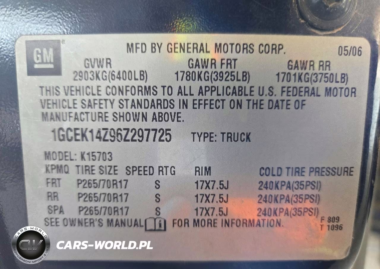 2006 Chevrolet Silverado K1500 VIN:1GCEK14Z96Z297725 - 13
