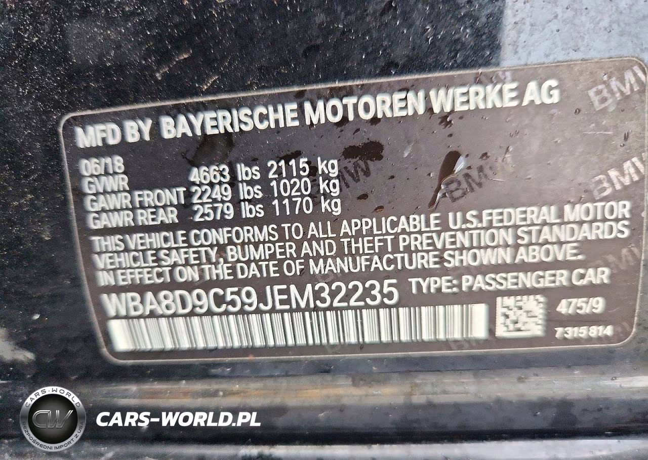 2018 BMW 330 Xi VIN:WBA8D9C59JEM32235 - 12