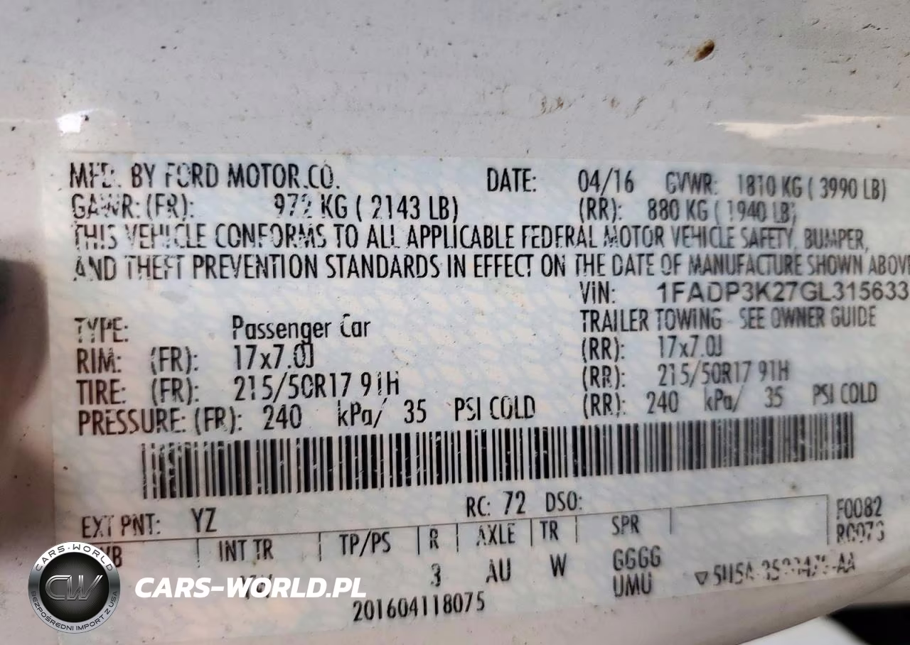 2016 Ford Focus Se VIN:1FADP3K27GL315633 - 13