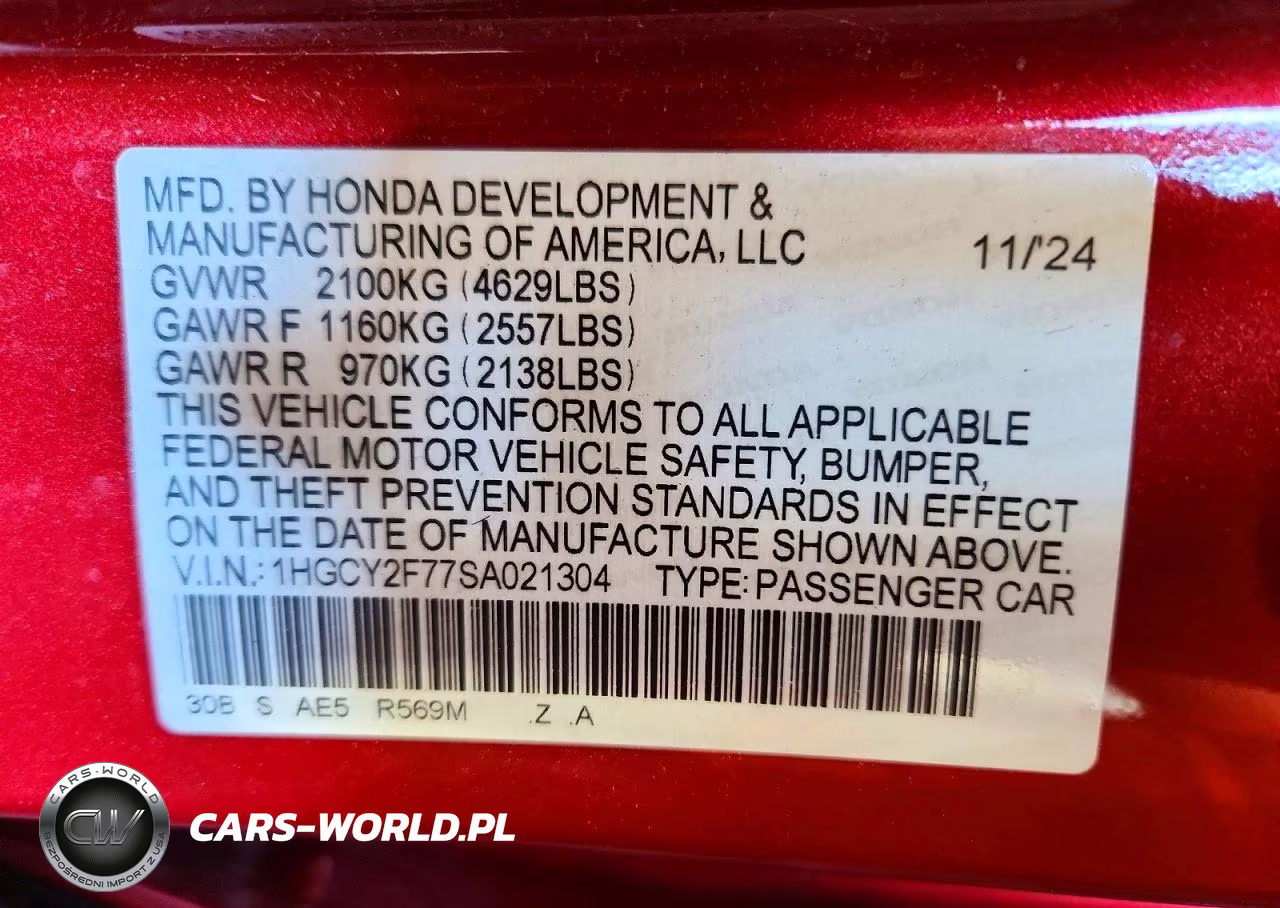 2025 Honda Accord Hybrid Sport-L VIN:1HGCY2F77SA021304 - 12