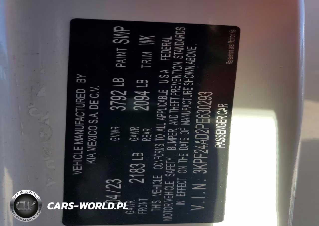 2023 Kia Forte Lxs VIN:3KPF24AD2PE630293 - 13