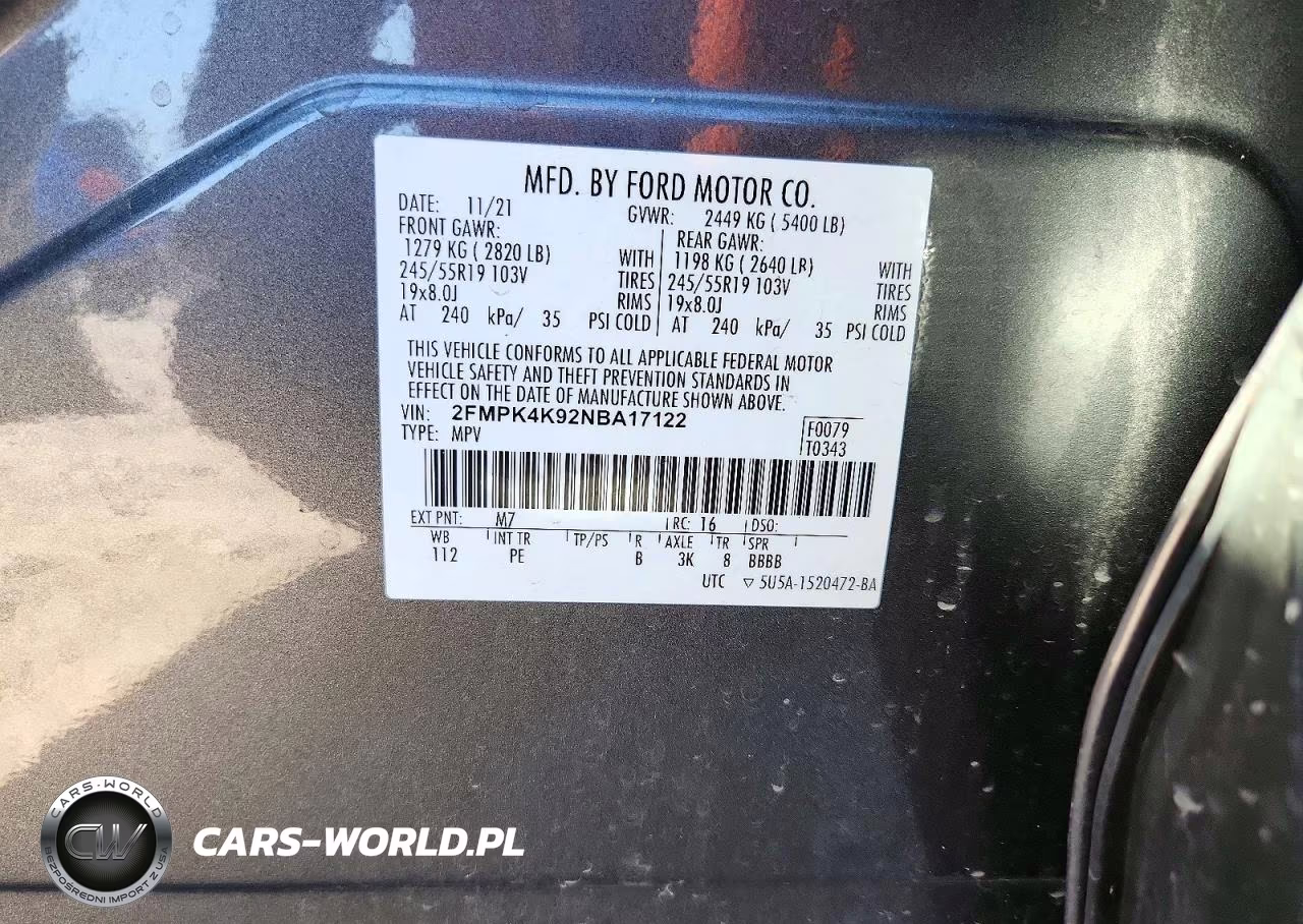2022 Ford Edge Titanium VIN:2FMPK4K92NBA17122 - 14