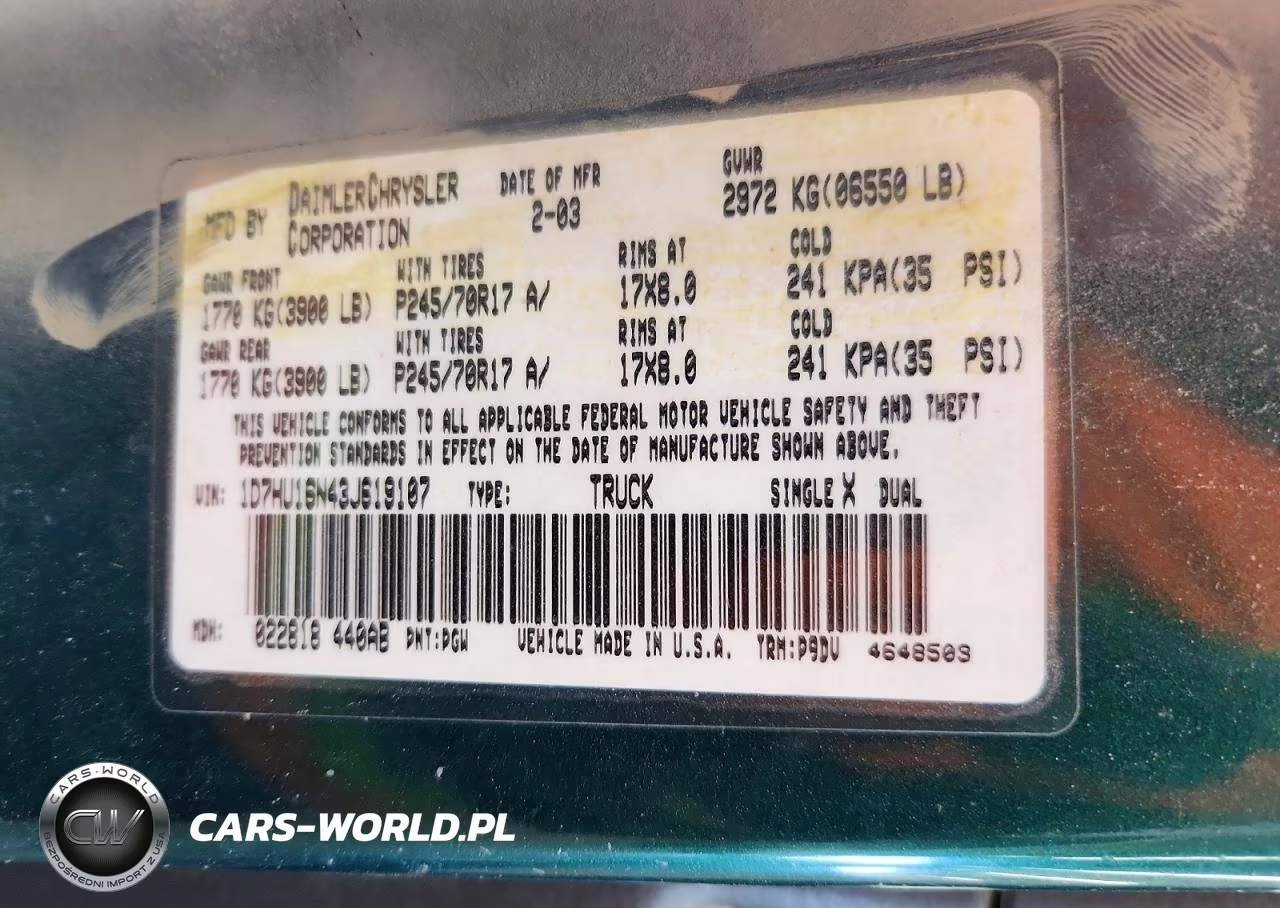 2003 Dodge Ram 1500 St VIN:1D7HU16N43J619107 - 13