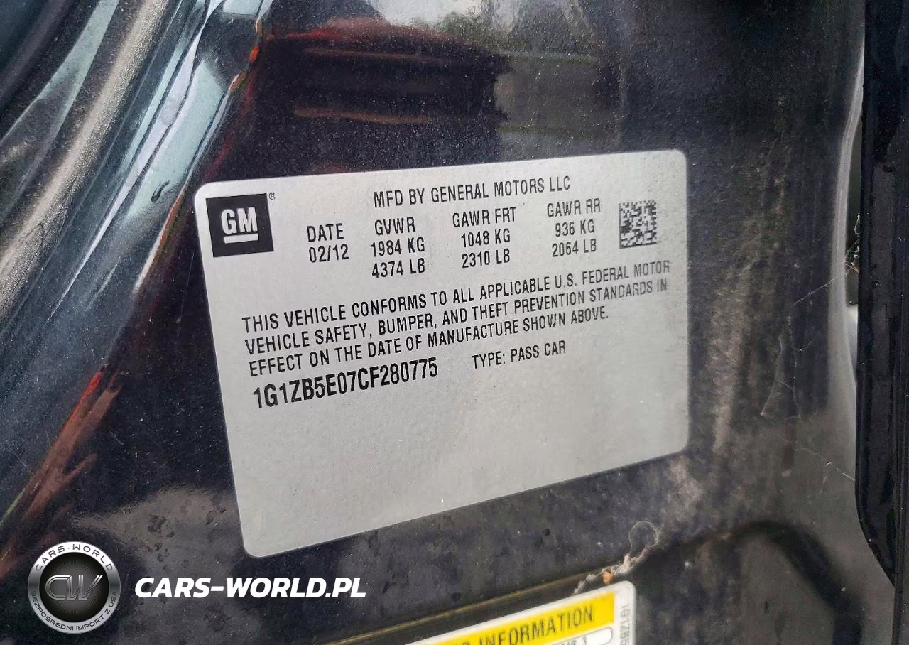 2012 Chevrolet Malibu Ls VIN:1G1ZB5E07CF280775 - 12