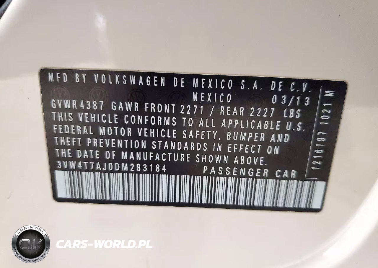 2013 Volkswagen Jetta Gli VIN:3VW4T7AJ0DM283184 - 13