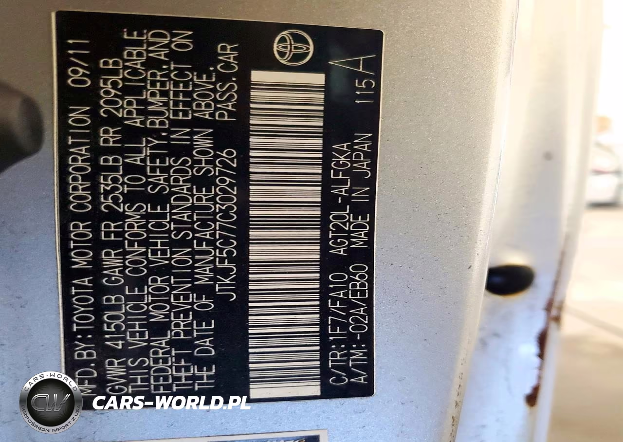 2012 Scion Tc Base VIN:JTKJF5C77C3029726 - 12
