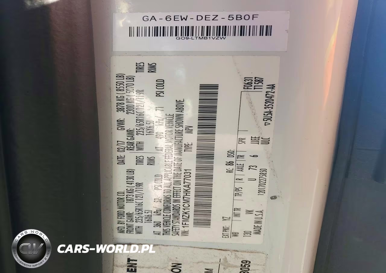 2017 Ford Transit T-150 VIN:1FMZK1CM7HKA77031 - 13