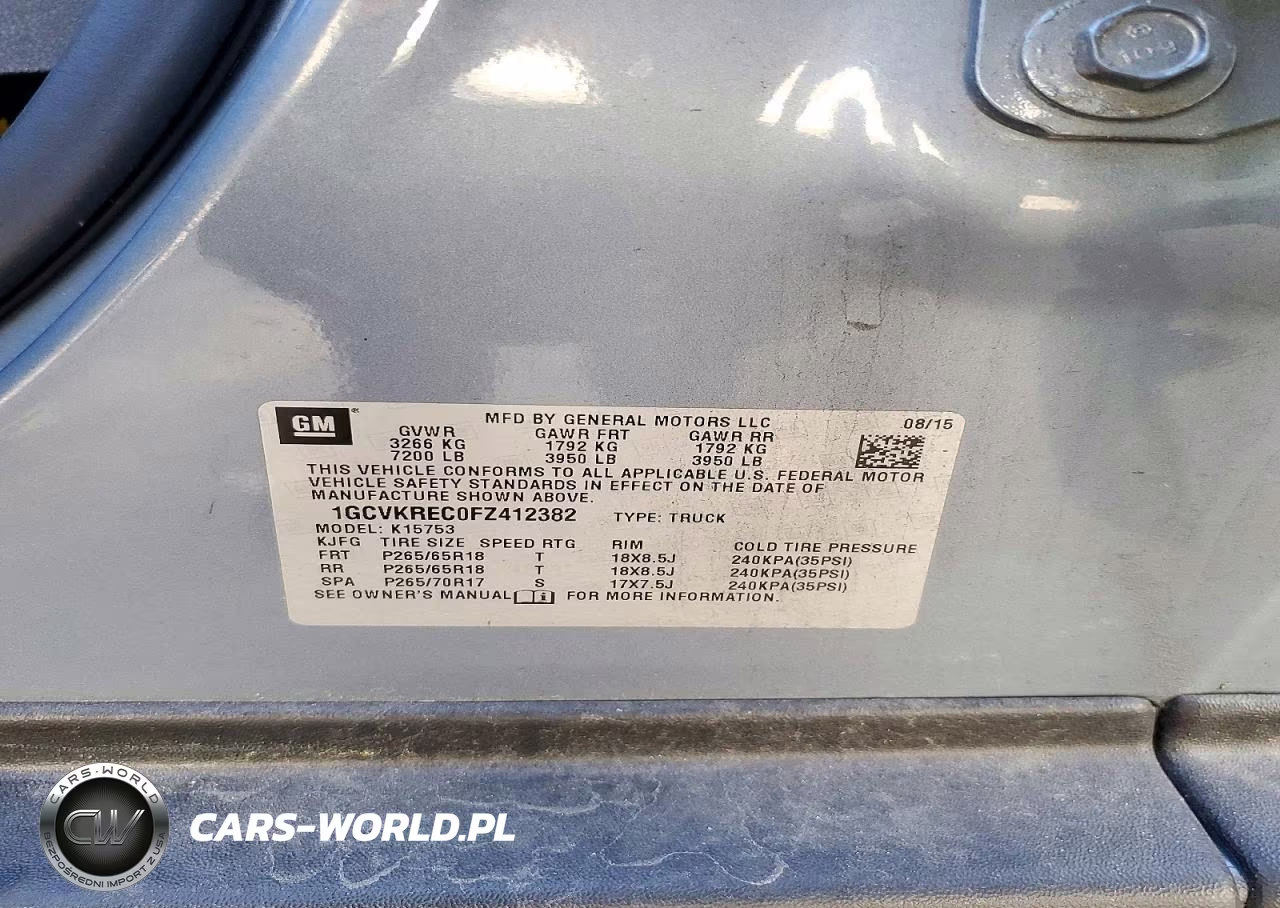 2015 Chevrolet Silverado K1500 Lt VIN:1GCVKREC0FZ412382 - 12