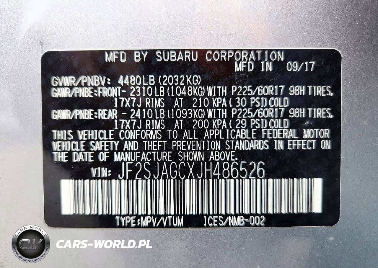 2018 Subaru Forester 2.5I Premium VIN:JF2SJAGCXJH486526 - 13