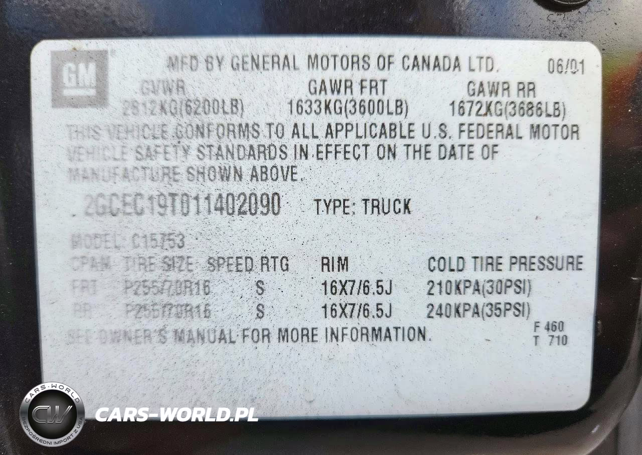2001 Chevrolet Silverado C1500 VIN:2GCEC19T011402090 - 13