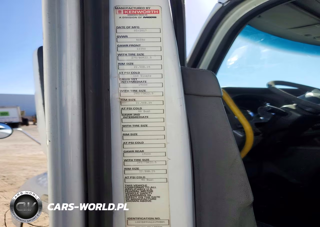 2018 Kenworth T680 Semi Truck VIN:1XKYD49X4JJ190884 - 11