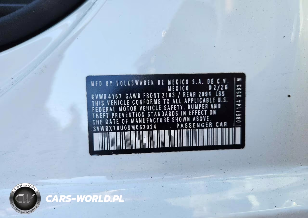 2025 Volkswagen Jetta Sport VIN:3VWBX7BU0SM062024 - 12