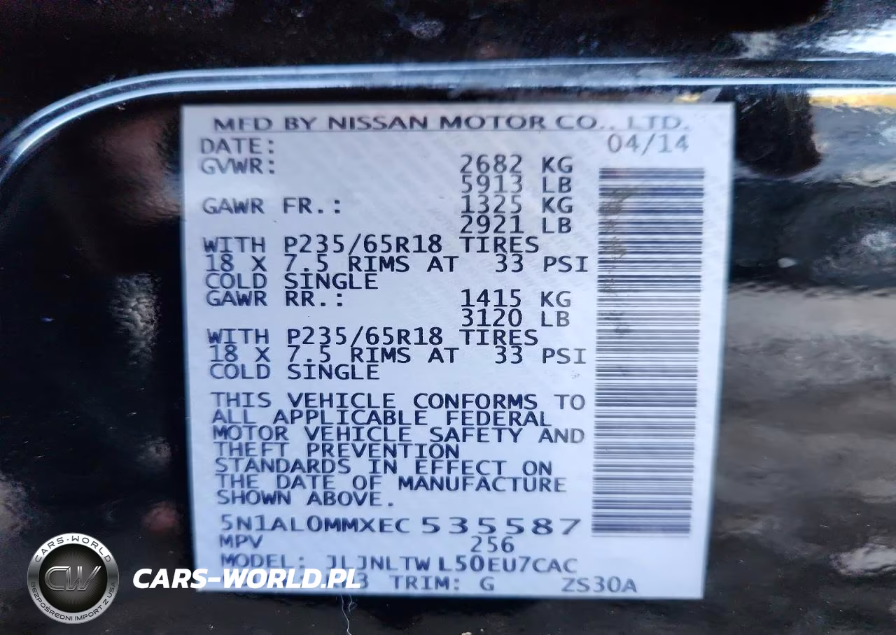 2014 Infiniti Qx60 Base VIN:5N1AL0MMXEC535587 - 13