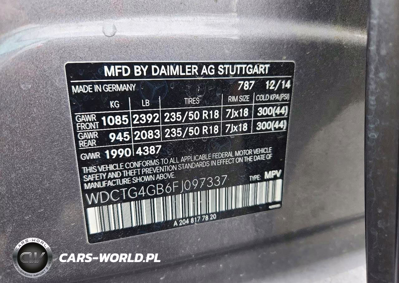 2015 Mercedes-Benz Gla 250 4Matic VIN:WDCTG4GB6FJ097337 - 13