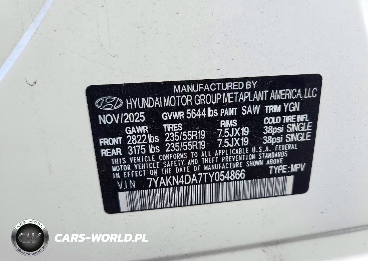 2026 Hyundai Ioniq 5 Sel VIN:7YAKN4DA7TY054866 - 12