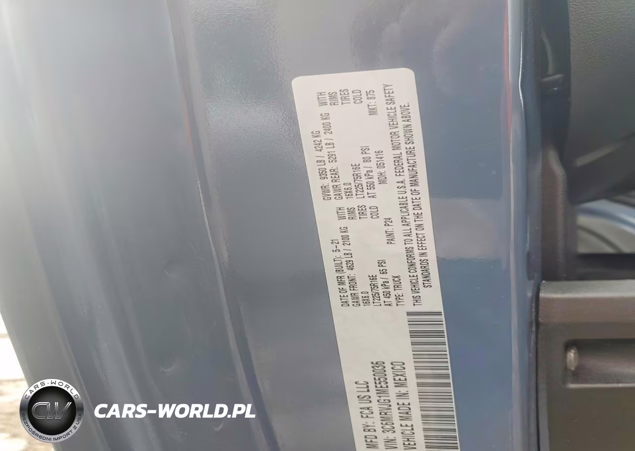 2021 Ram Promaster 3500 Delivery Van VIN:3C6MRVJG1ME550036 - 12