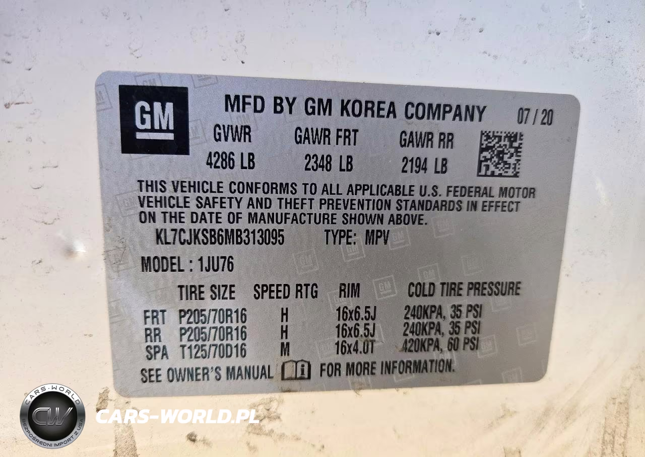 2021 Chevrolet Trax Ls VIN:KL7CJKSB6MB313095 - 12