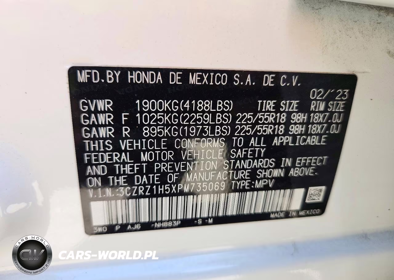 2023 Honda Hr-V Sport VIN:3CZRZ1H5XPM735069 - 12