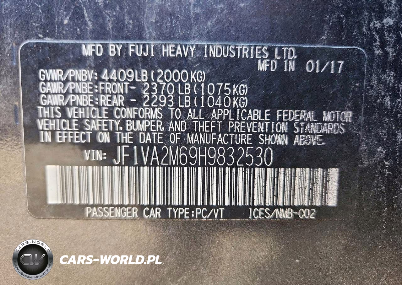 2017 Subaru Wrx Sti VIN:JF1VA2M69H9832530 - 13