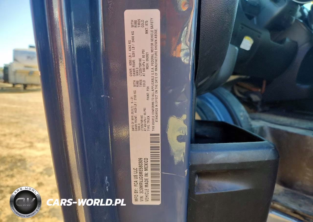 2021 Ram Promaster 3500 3500 High VIN:3C6MRVJG6ME580309 - 13
