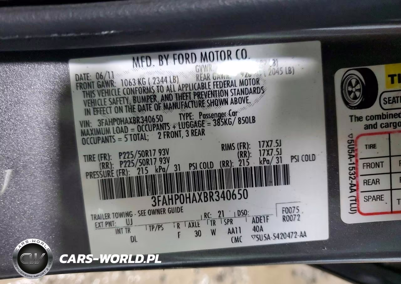 2011 Ford Fusion Se VIN:3FAHP0HAXBR340650 - 12