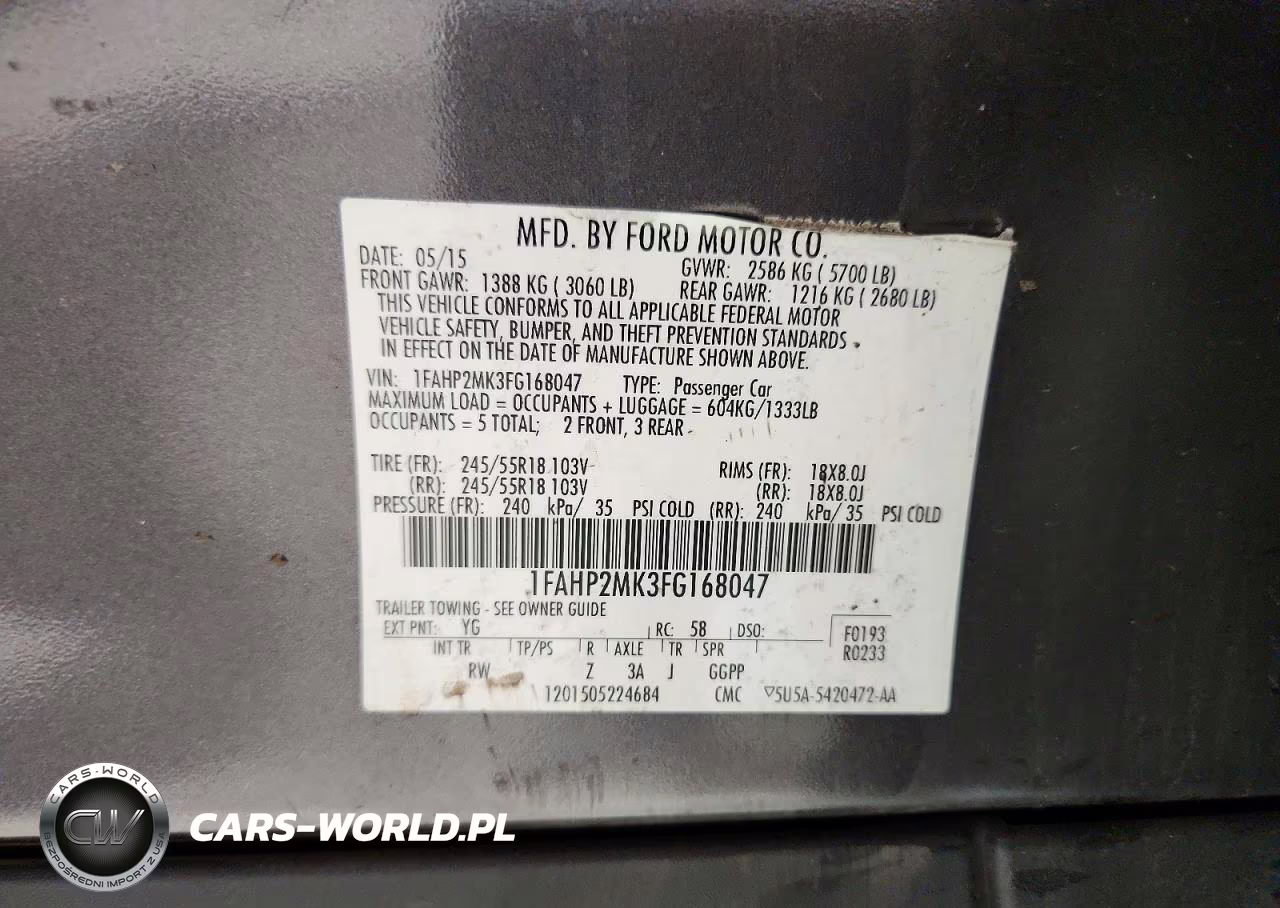 2015 Ford Taurus Police Interceptor VIN:1FAHP2MK3FG168047 - 12
