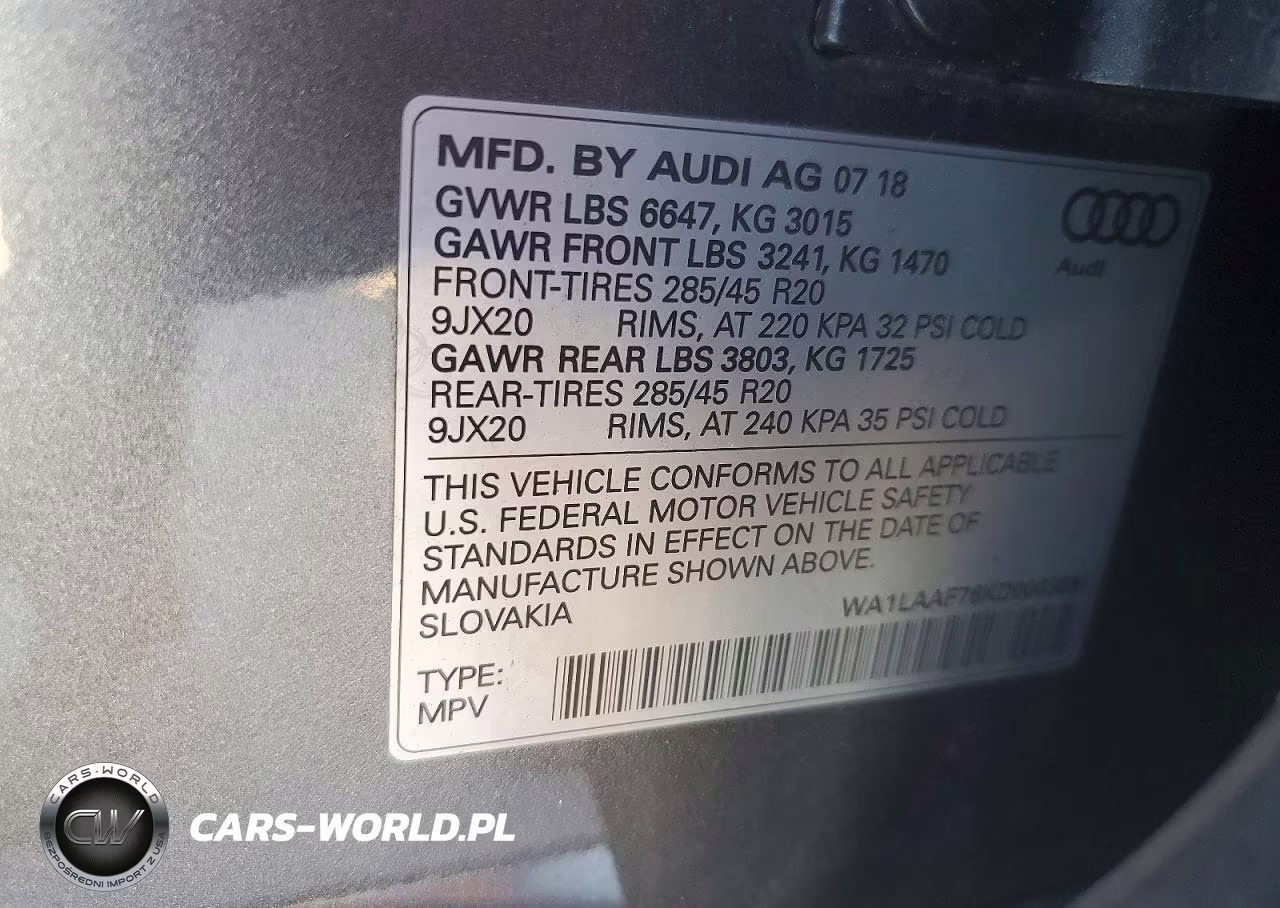 2019 Audi Q7 Premium Plus VIN:WA1LAAF76KD000305 - 13