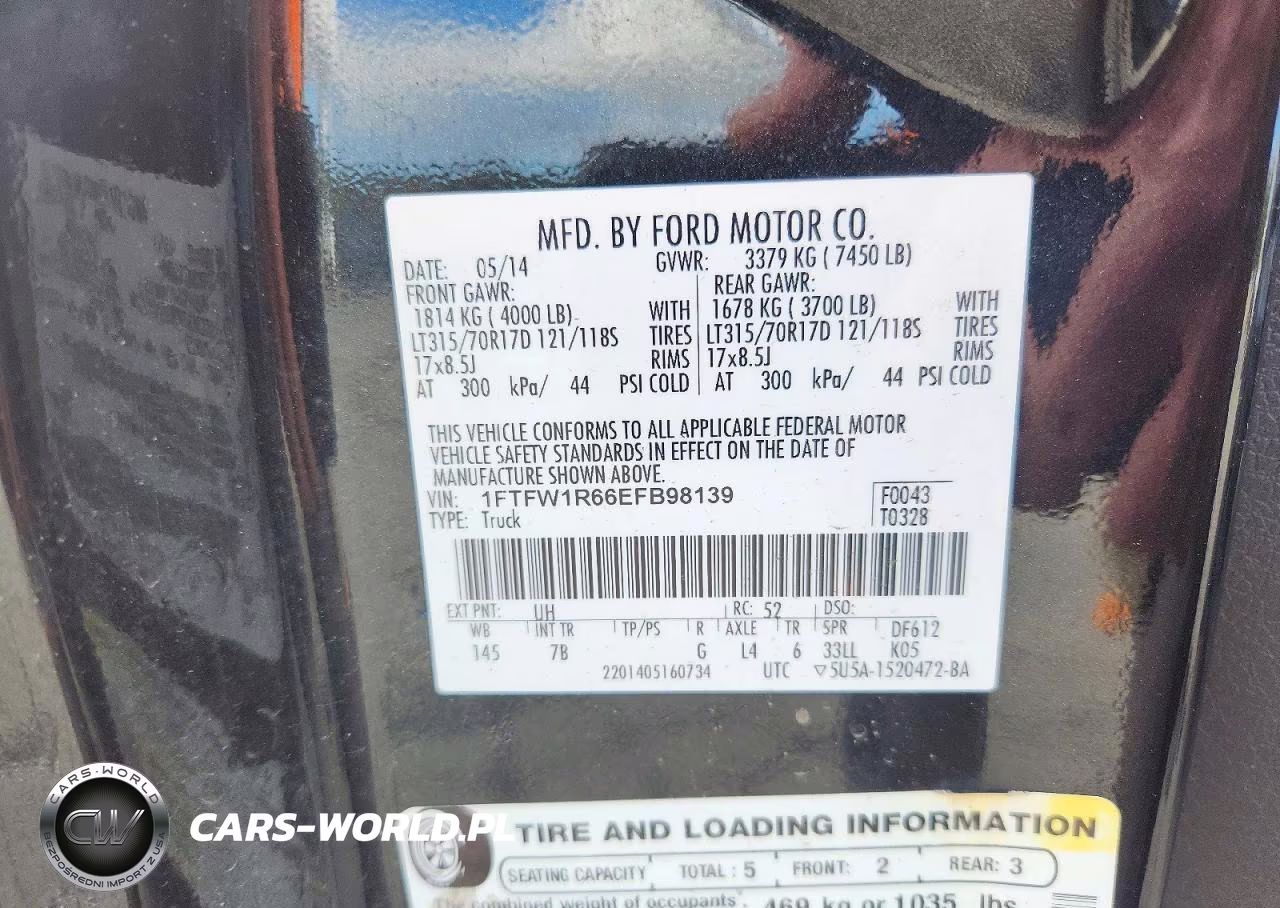 2014 Ford F150 Svt Raptor VIN:1FTFW1R66EFB98139 - 12
