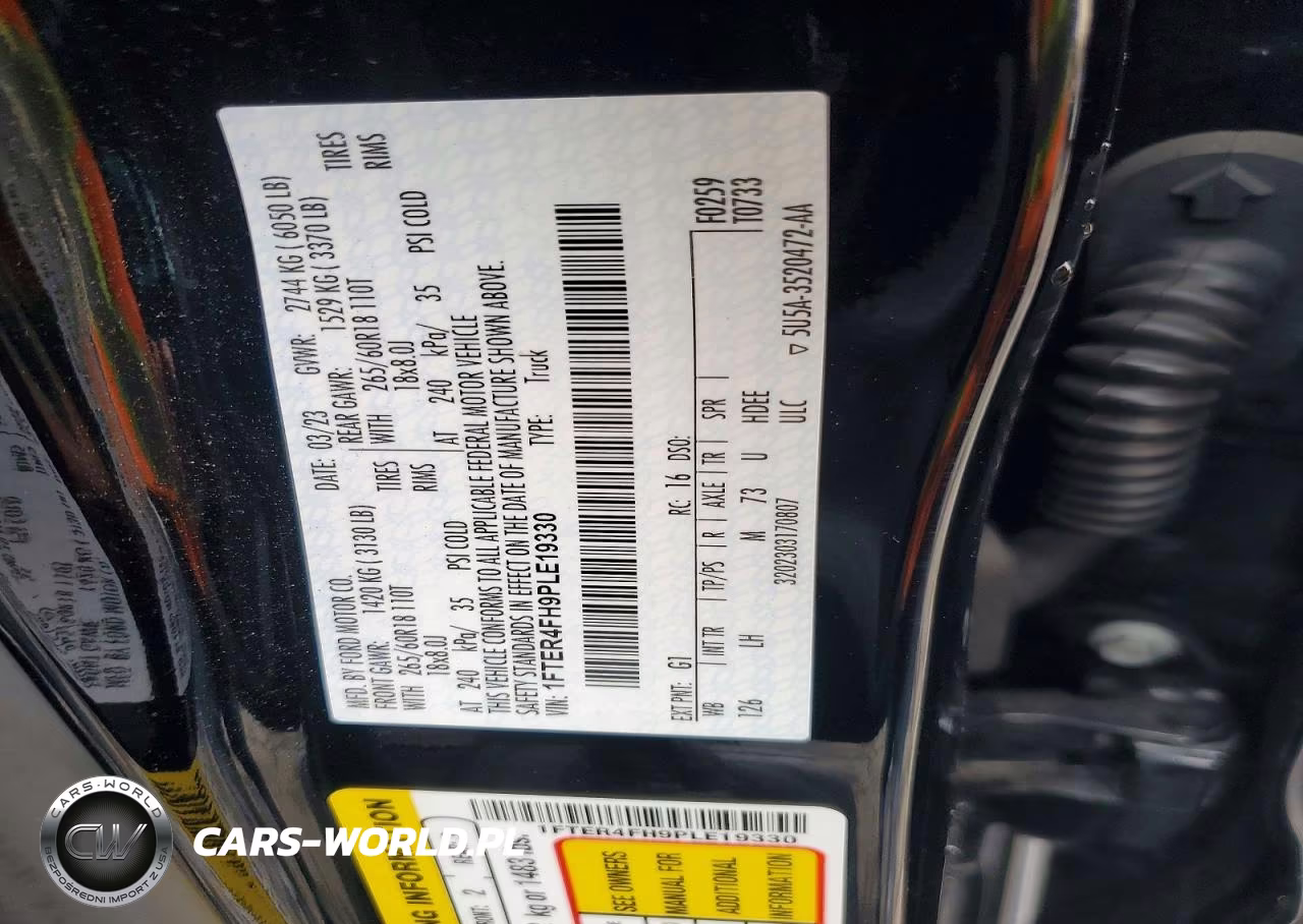 2023 Ford Ranger Xl VIN:1FTER4FH9PLE19330 - 13