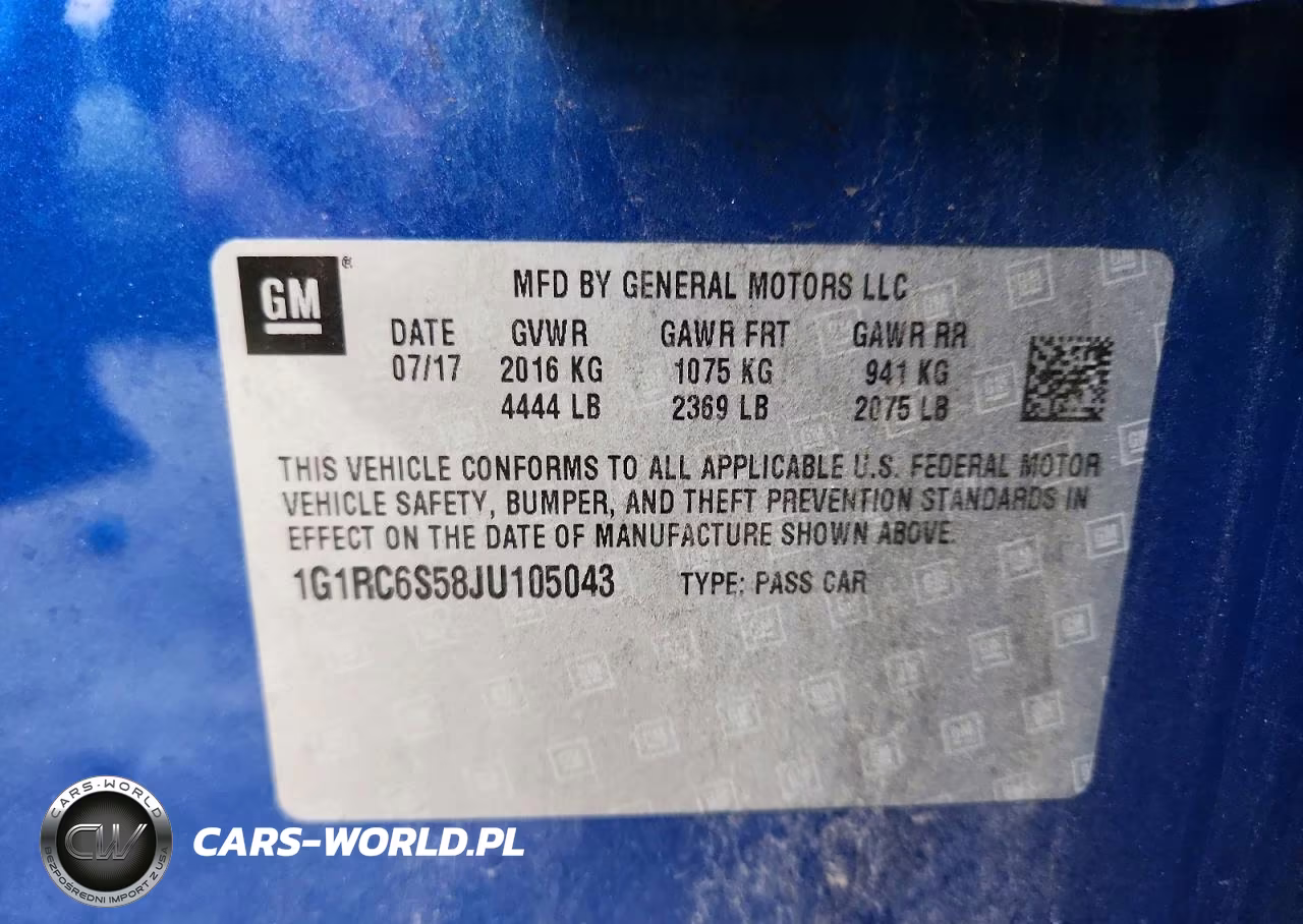 2018 Chevrolet Volt Lt VIN:1G1RC6S58JU105043 - 12