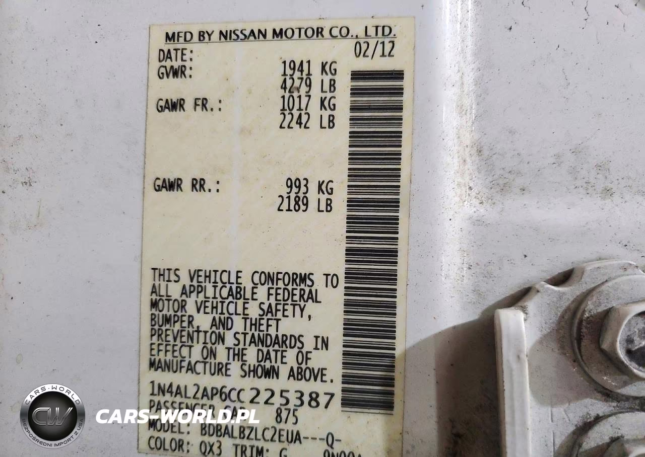 2012 Nissan Altima 2.5 VIN:1N4AL2AP6CC225387 - 12