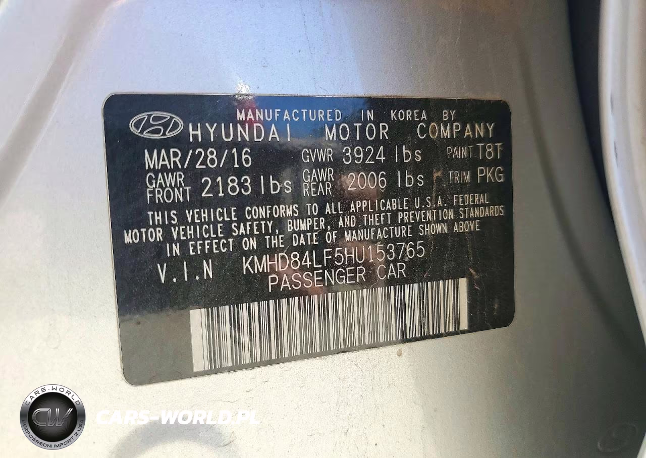 2017 Hyundai Elantra Se VIN:KMHD84LF5HU153765 - 12