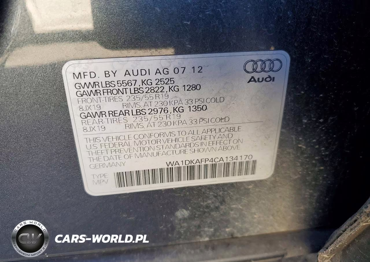 2012 Audi Q5 Premium Plus VIN:WA1DKAFP4CA134170 - 13
