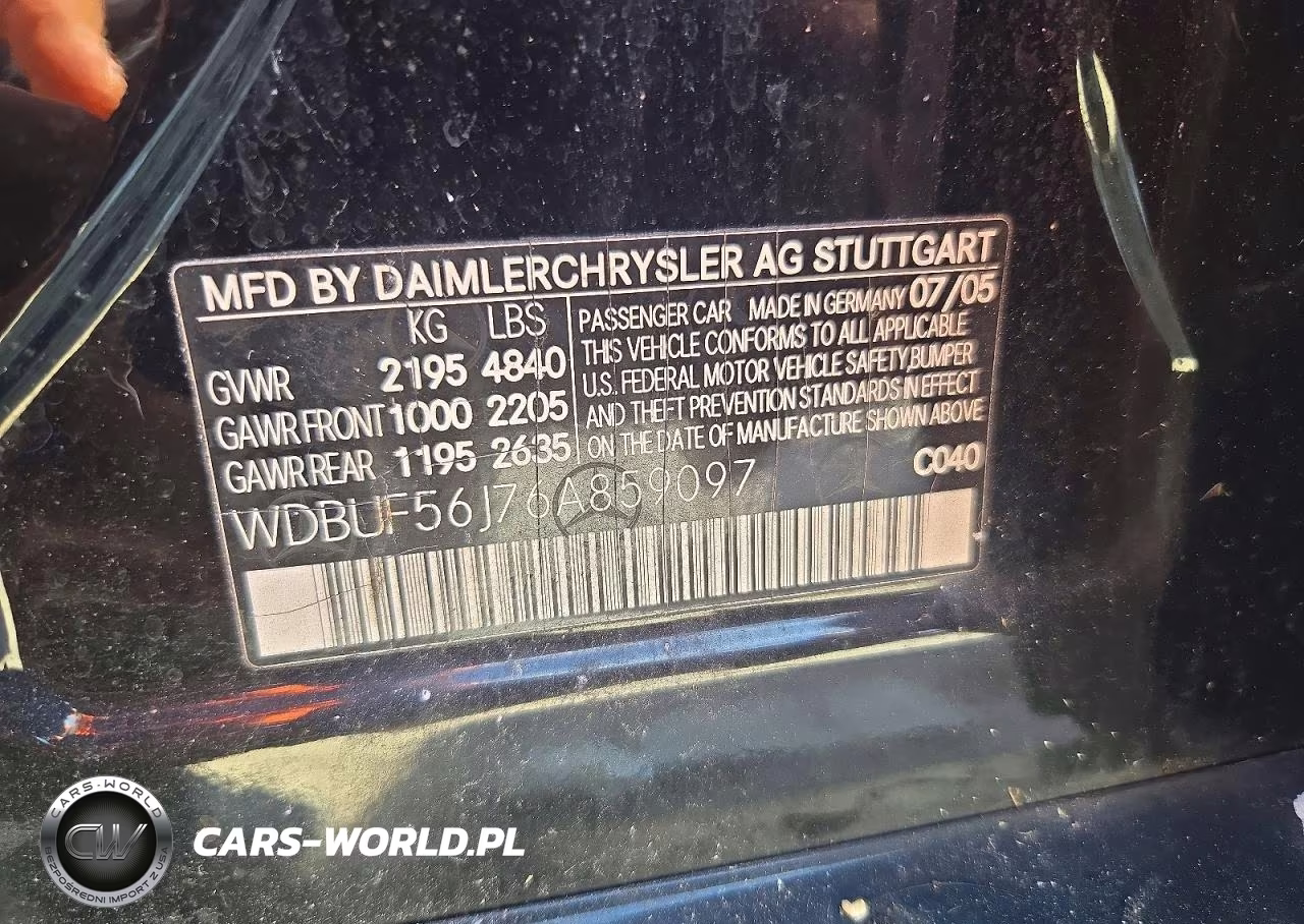 2006 Mercedes-Benz E 350 VIN:WDBUF56J76A859097 - 12