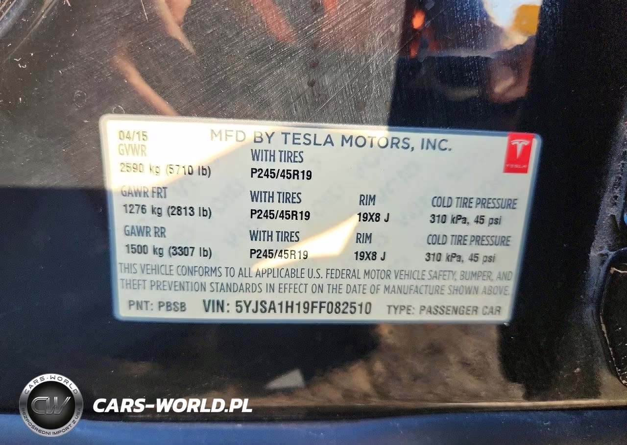 2015 Tesla Model S 85 VIN:5YJSA1H19FF082510 - 12