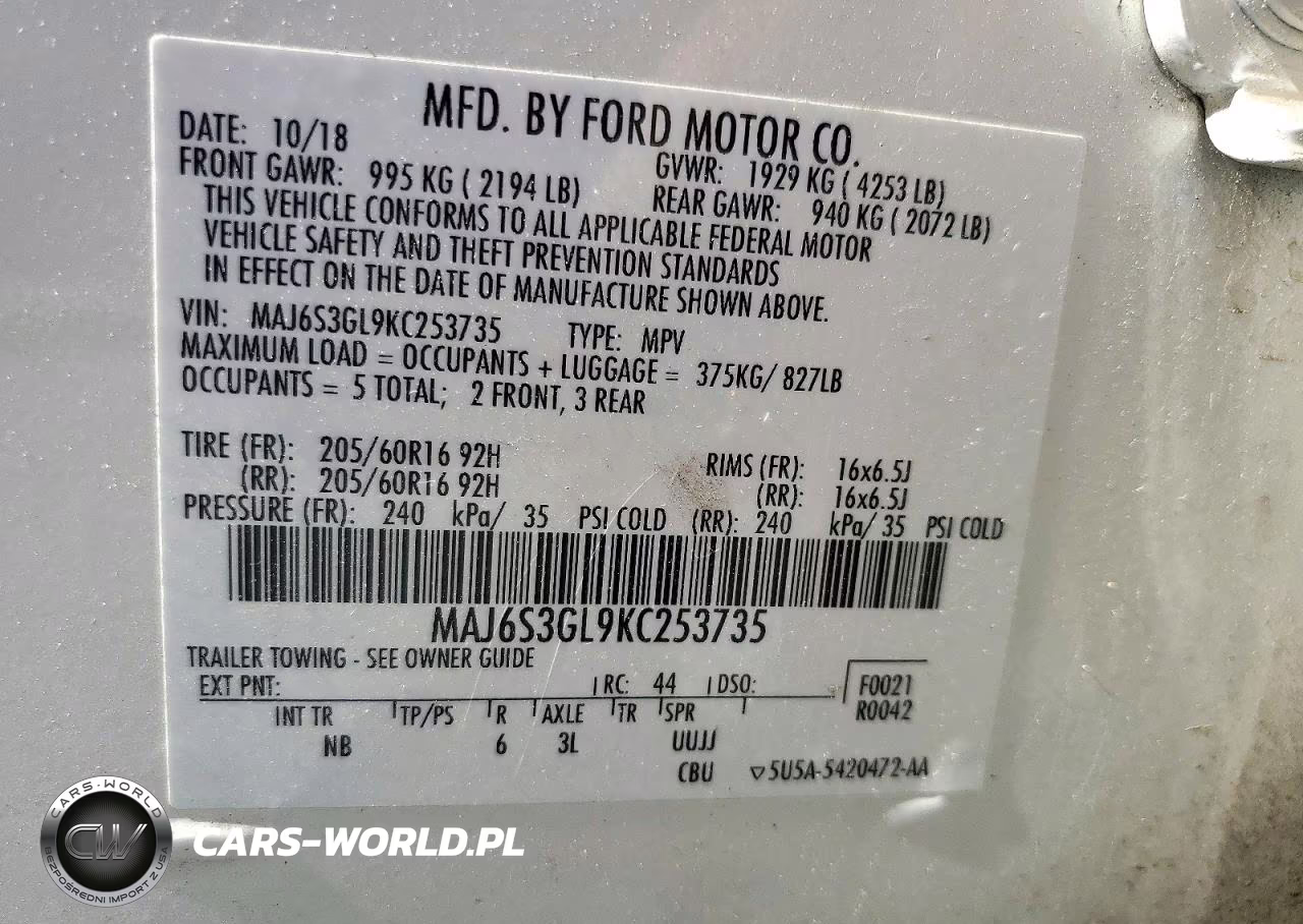 2019 Ford Ecosport Se VIN:MAJ6S3GL9KC253735 - 13