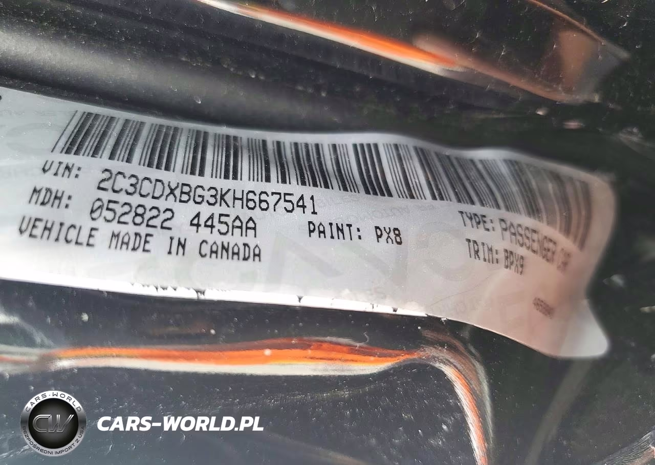 2019 Dodge Charger Sxt VIN:2C3CDXBG3KH667541 - 12