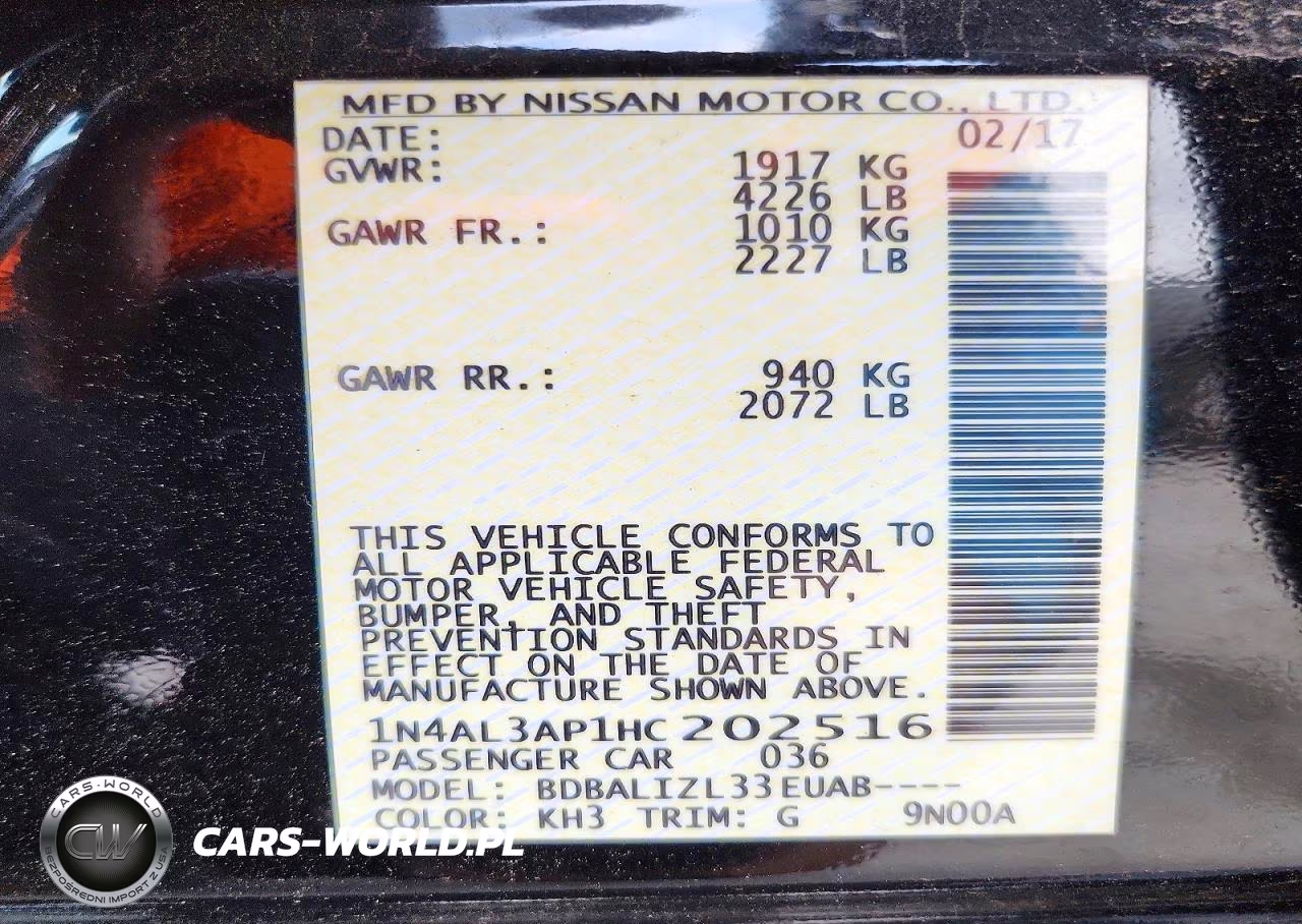 2017 Nissan Altima 2.5 Sv VIN:1N4AL3AP1HC202516 - 12