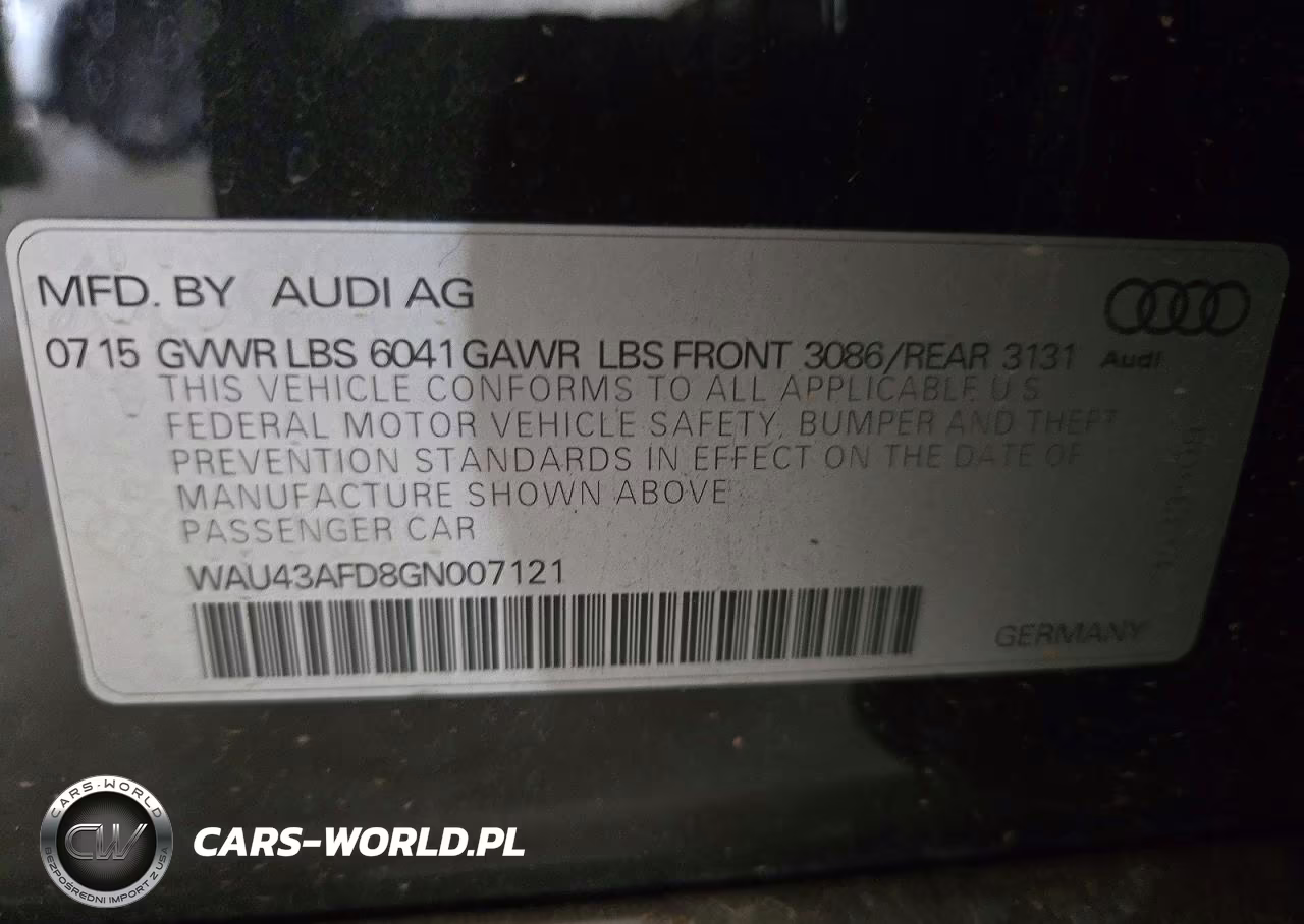 2016 Audi A8 L Quattro VIN:WAU43AFD8GN007121 - 12