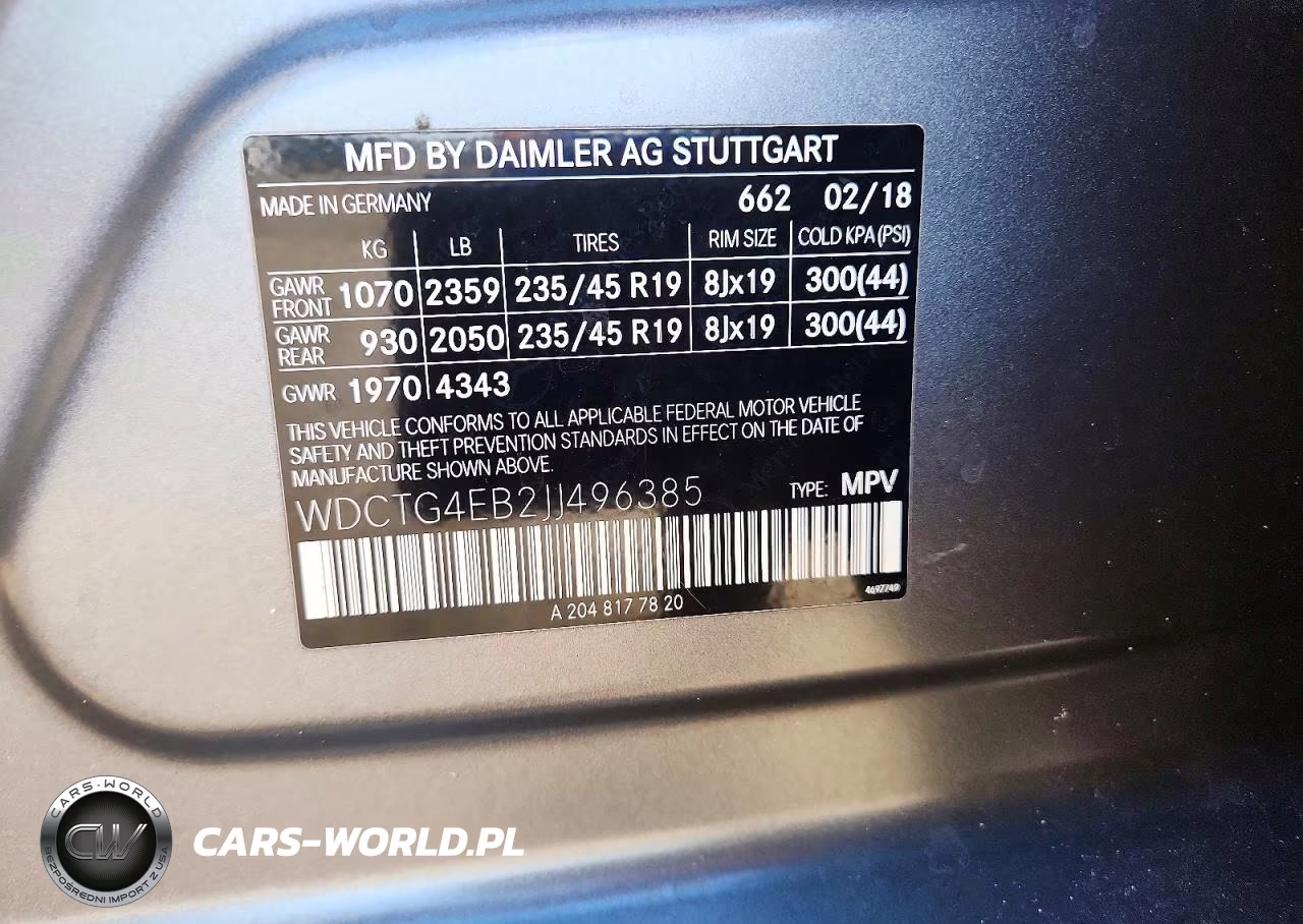 2018 Mercedes-Benz Gla 250 VIN:WDCTG4EB2JJ496385 - 13