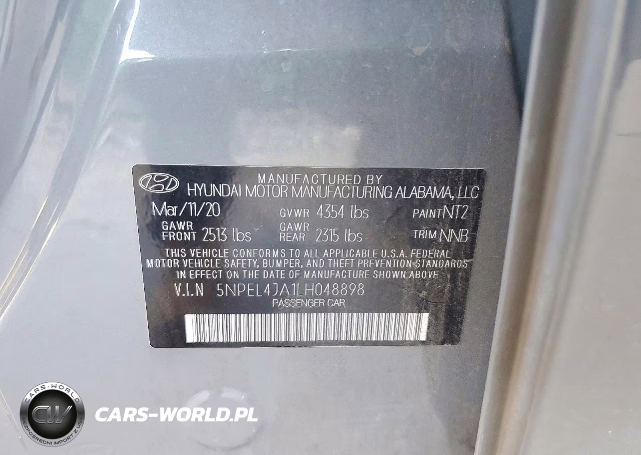 2020 Hyundai Sonata Sel VIN:5NPEL4JA1LH048898 - 12