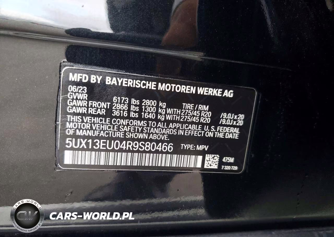2024 BMW X5 Sdrive 40I VIN:5UX13EU04R9S80466 - 13