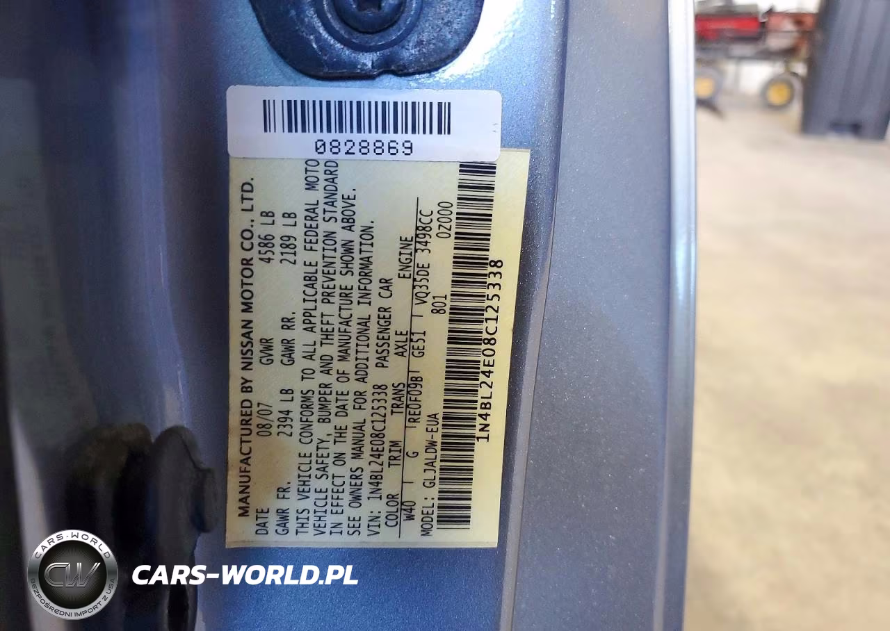 2008 Nissan Altima 3.5 Se VIN:1N4BL24E08C125338 - 12