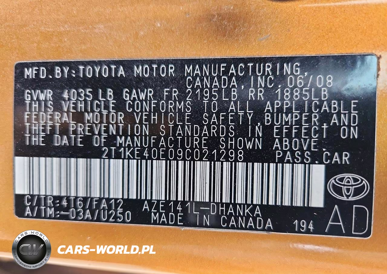 2009 Toyota Matrix S VIN:2T1KE40E09C021298 - 12